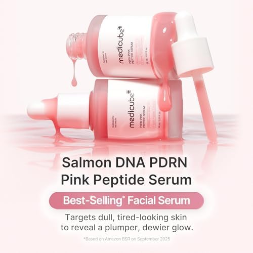 medicube Glass Glow Booster Device Duo | 3-Mode Facial Device for Radiant, Calming, and Bouncy-Looking Skin | Salmon DNA PDRN, Peptides & Niacinamide for Hydration & Firm-Looking Skin, Pink