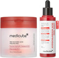 medicube Peel & Swipe Duo: Hypochlorous Acid Rice Peel Shot and Red Succinic Pad for Smooth, Clear Skin | Gentle Exofoliating Duo, Korean Skincare Set