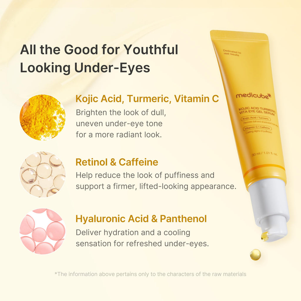 medicube Eye Serum with Salmon DNA PDRN & Pink Peptides | 99% Purity Retinol for Fine Lines | PDRN & Niacinamide for Uneven Skin Tone | Korean Skincare, 1.01 fl.oz