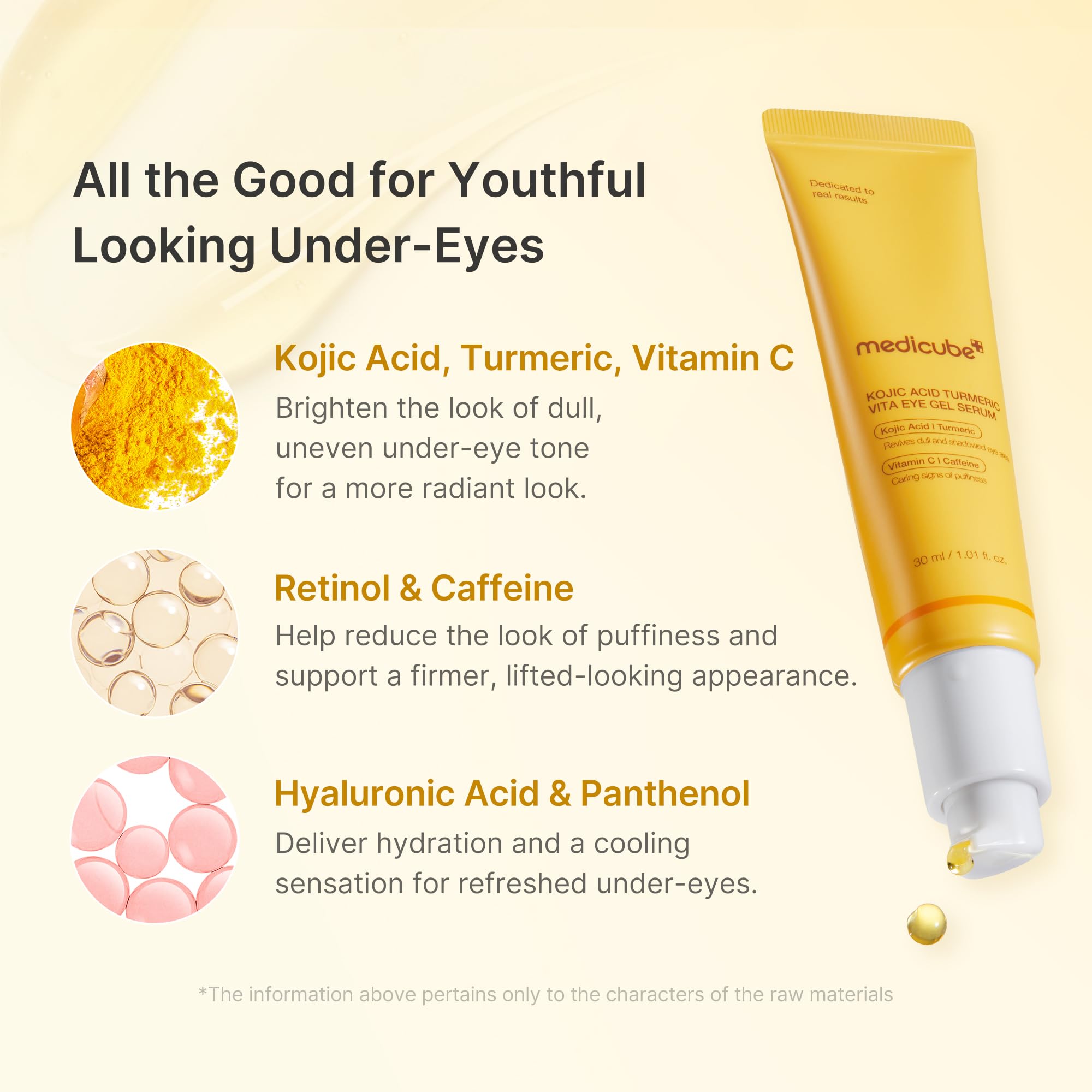 medicube Eye Serum with Salmon DNA PDRN & Pink Peptides | 99% Purity Retinol for Fine Lines | PDRN & Niacinamide for Uneven Skin Tone | Korean Skincare, 1.01 fl.oz