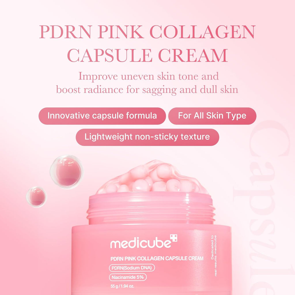 medicube Capsule Cream Trio: TXA + Niacinamide, Deep Vitamin C, and Salmon DNA PDRN Capsule Cream | Hydrating, Clarifying Korean Skincare Set for Glowy, Firm, and Balanced Skin Tone