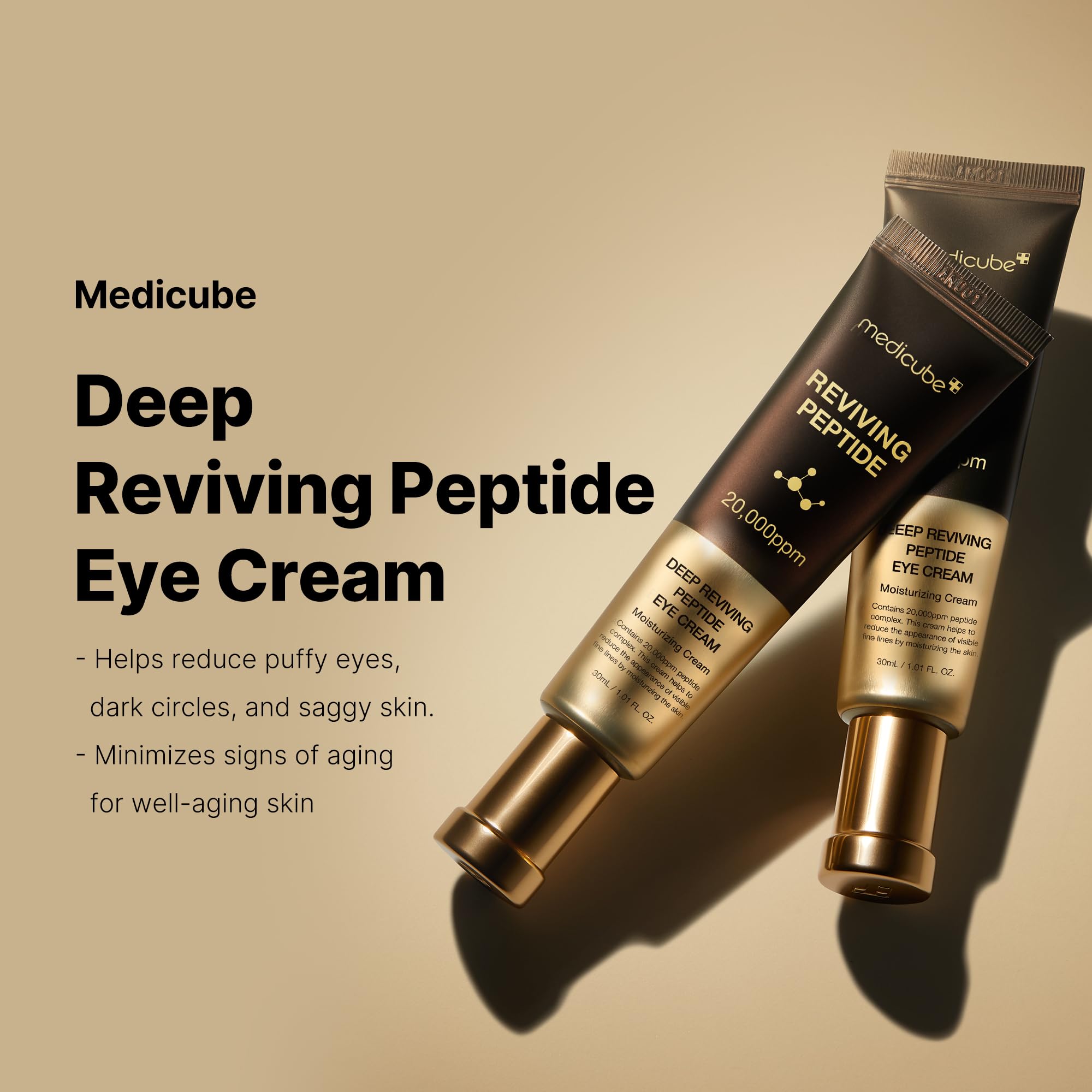 medicube Eye Serum with Salmon DNA PDRN & Pink Peptides | 99% Purity Retinol for Fine Lines | PDRN & Niacinamide for Uneven Skin Tone | Korean Skincare, 1.01 fl.oz